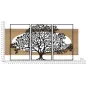 PANEL ŚCIENNY TREE FERRO E WOOD ZEST 3 SZT 176X2X90 cm (63X2X90-50X2X90)
